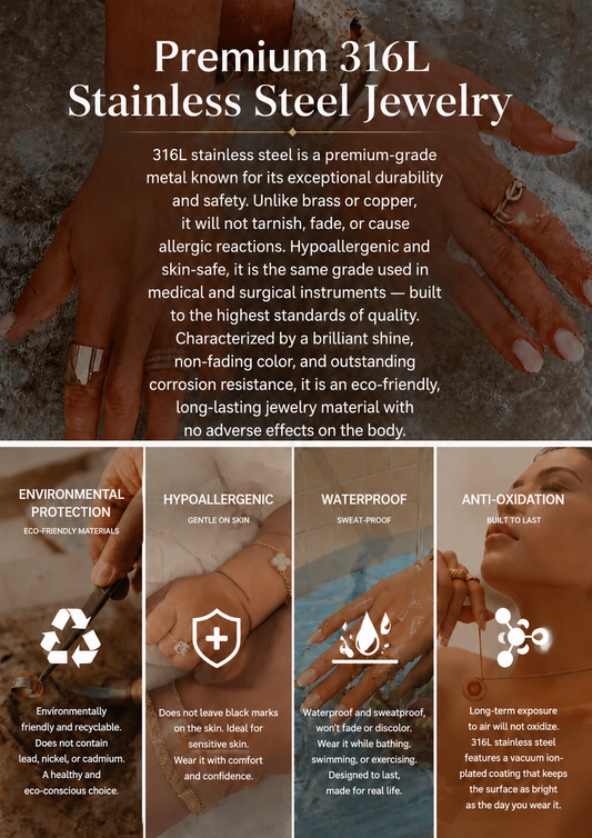Premium 316L stainless steel jewelry