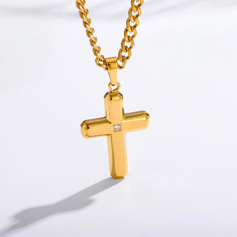 Polished Gold plated Cross