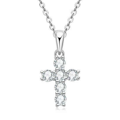 Moissanite Cross Necklace