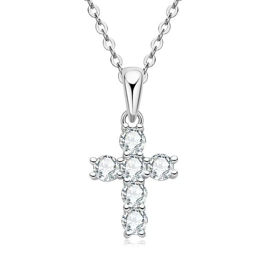 Moissanite Cross Necklace