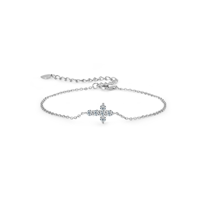 Moissanite Cross Bracelet
