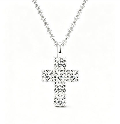 Classic Moissanite Cross Necklace