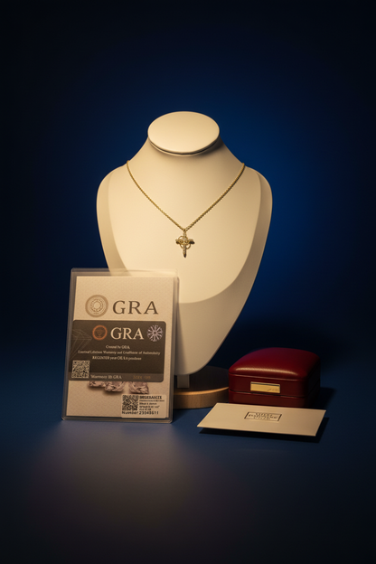 Crown Moissanite Cross Necklace