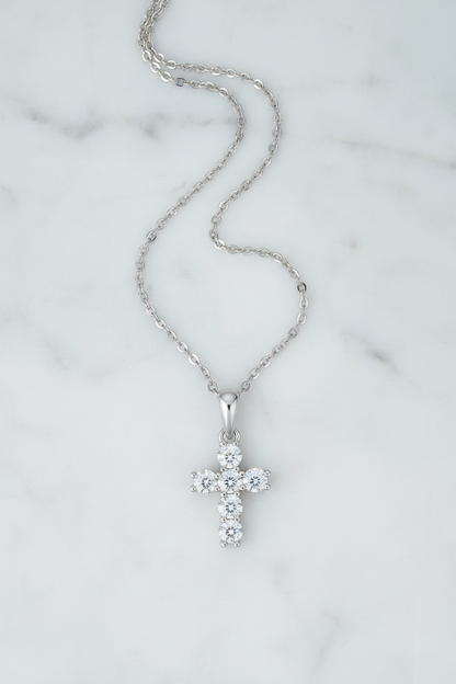 Moissanite Cross Necklace