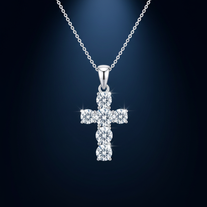 Moissanite Cross Necklace