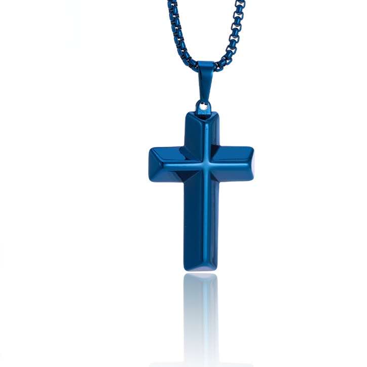 Polished Cross Necklace lifestyle shot — Cross of Grace