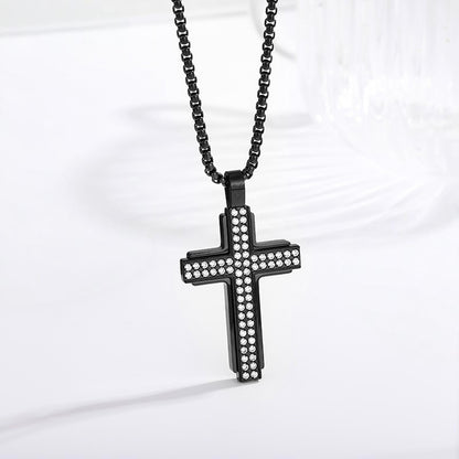 Iced Out Cross Necklace - detail view 7
