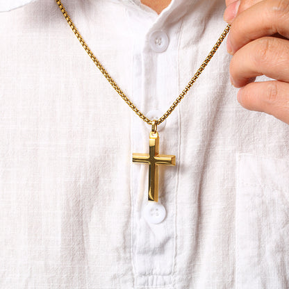 Men's cross necklace product detail