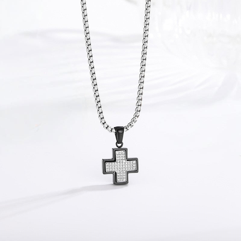 Two-Tone Cross Necklace - all five colors comparison