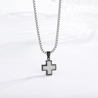 Two-Tone Cross Necklace - all five colors comparison
