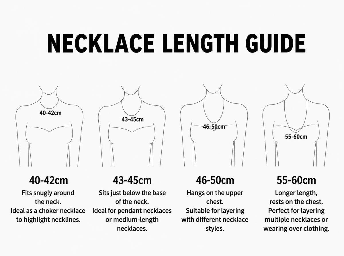 Necklace length guide - Cross of Grace